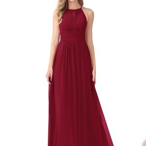 Azazie “Bonnie” Burgundy Bridesmaid Dress in Size A0.